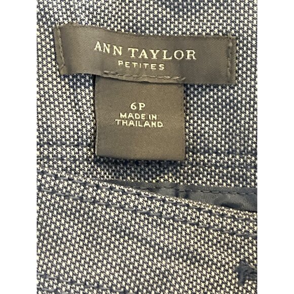 Ann Taylor Pants Womens 6P Petites Small SP Cropped Wide Leg Blue Work Casual - Picture 11 of 13